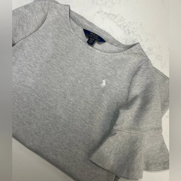 Ralph Lauren Gray Sheath Dress with Bell Sleeves - Picture 3 of 11